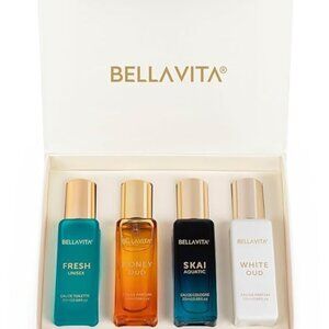 Bellavita Luxury Perfume Set, 4x 20ml, Fresh Unisex, Honey Oud, Skai, White Oud